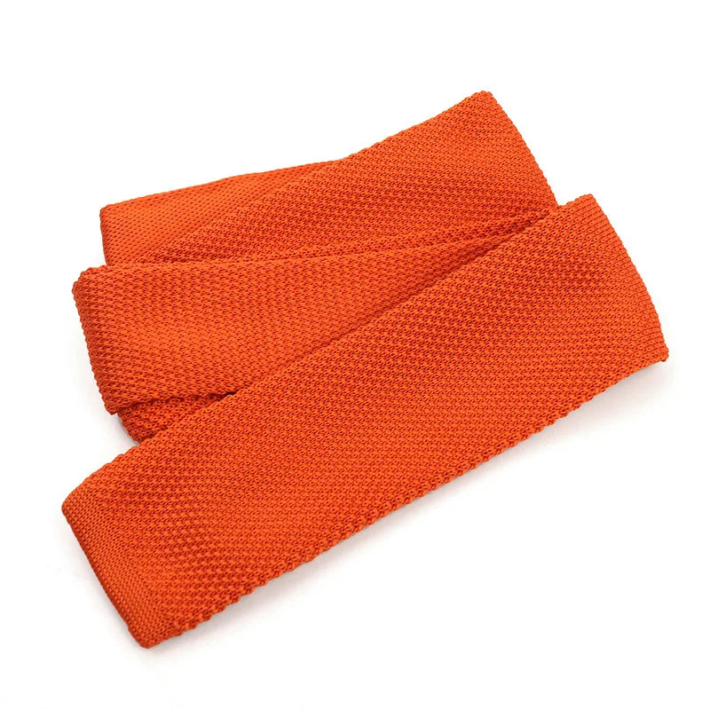 Cravates tricotées de couleur unie pour hommes cravates de mode mince plaine noir rouge cravate en tricot hommes femmes cou tricoté Cravatas