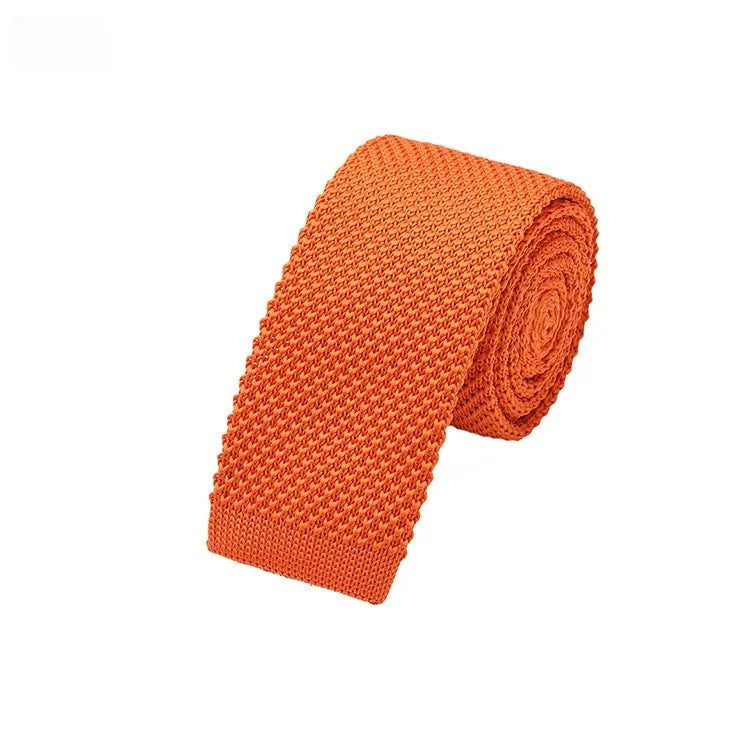 Cravates tricotées de couleur unie pour hommes cravates de mode mince plaine noir rouge cravate en tricot hommes femmes cou tricoté Cravatas