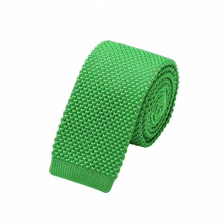 Cravates tricotées de couleur unie pour hommes cravates de mode mince plaine noir rouge cravate en tricot hommes femmes cou tricoté Cravatas