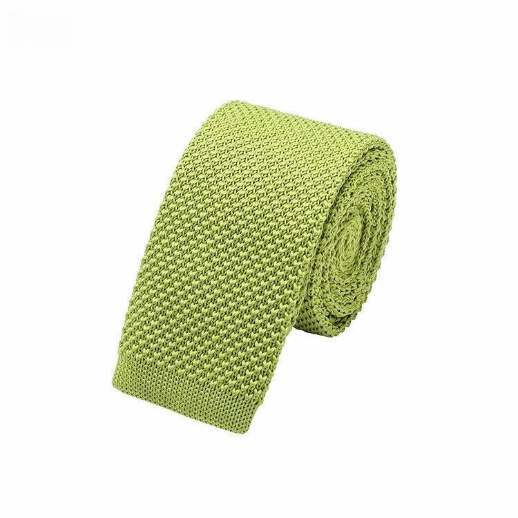 Cravates tricotées de couleur unie pour hommes cravates de mode mince plaine noir rouge cravate en tricot hommes femmes cou tricoté Cravatas