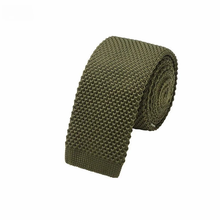 Cravates tricotées de couleur unie pour hommes cravates de mode mince plaine noir rouge cravate en tricot hommes femmes cou tricoté Cravatas