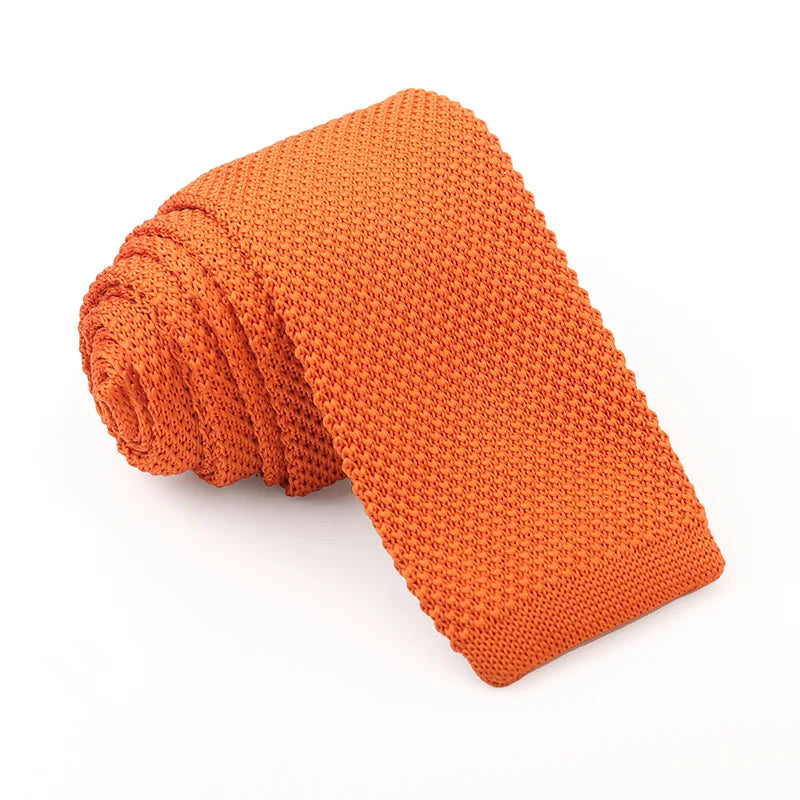 Cravates tricotées de couleur unie pour hommes cravates de mode mince plaine noir rouge cravate en tricot hommes femmes cou tricoté Cravatas