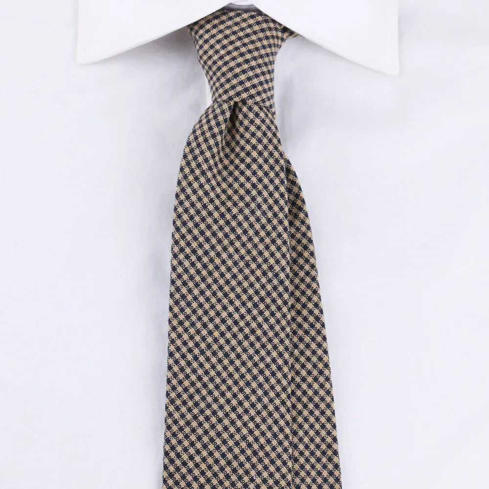 6.5CM de largeur solide bleu marine cravates taille adulte coton Denim Plaid cravates pour hommes femmes décontracté quotidien cravate de fête de mariage cravate