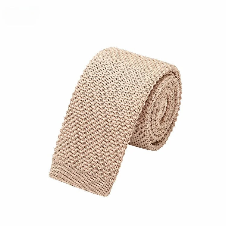 Cravates tricotées de couleur unie pour hommes cravates de mode mince plaine noir rouge cravate en tricot hommes femmes cou tricoté Cravatas