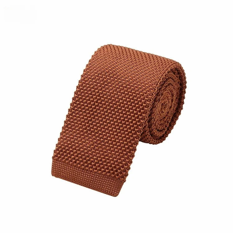 Cravates tricotées de couleur unie pour hommes cravates de mode mince plaine noir rouge cravate en tricot hommes femmes cou tricoté Cravatas