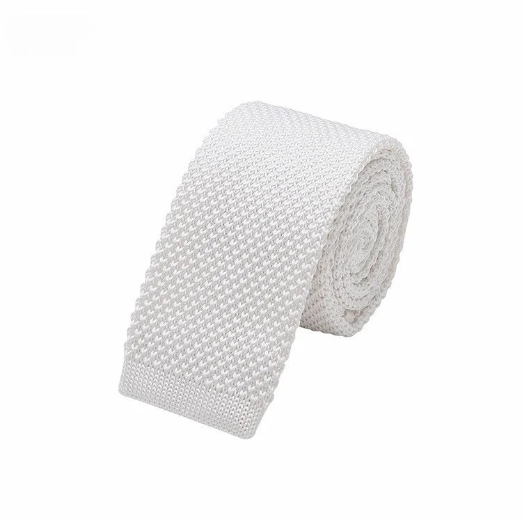 Cravates tricotées de couleur unie pour hommes cravates de mode mince plaine noir rouge cravate en tricot hommes femmes cou tricoté Cravatas