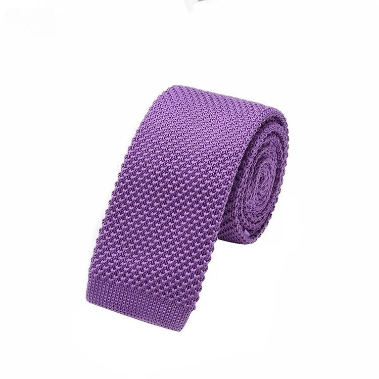 Cravates tricotées de couleur unie pour hommes cravates de mode mince plaine noir rouge cravate en tricot hommes femmes cou tricoté Cravatas