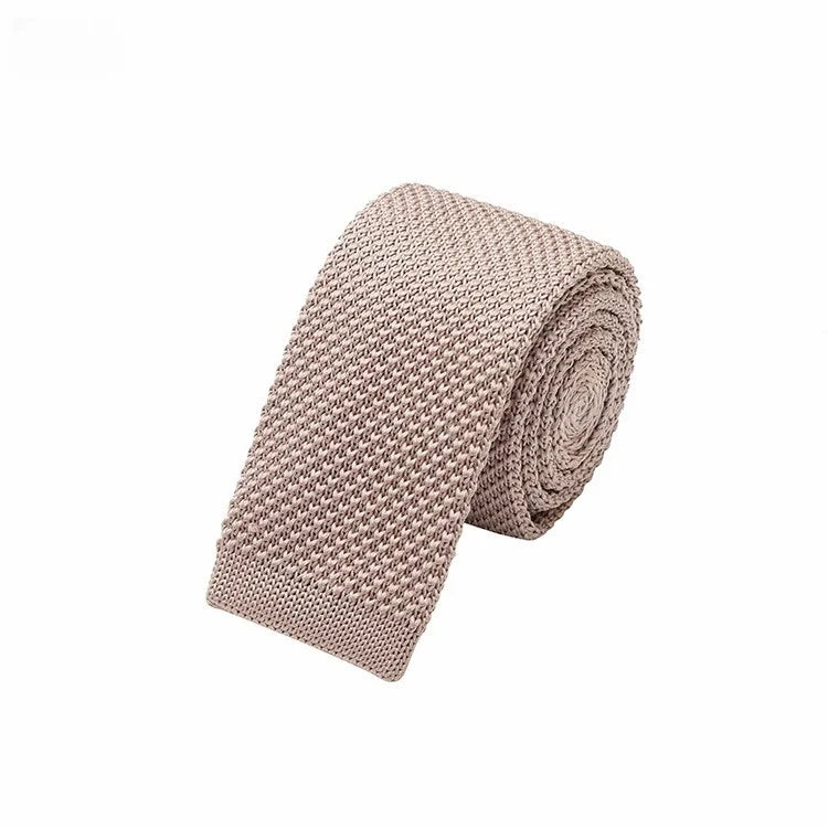 Cravates tricotées de couleur unie pour hommes cravates de mode mince plaine noir rouge cravate en tricot hommes femmes cou tricoté Cravatas