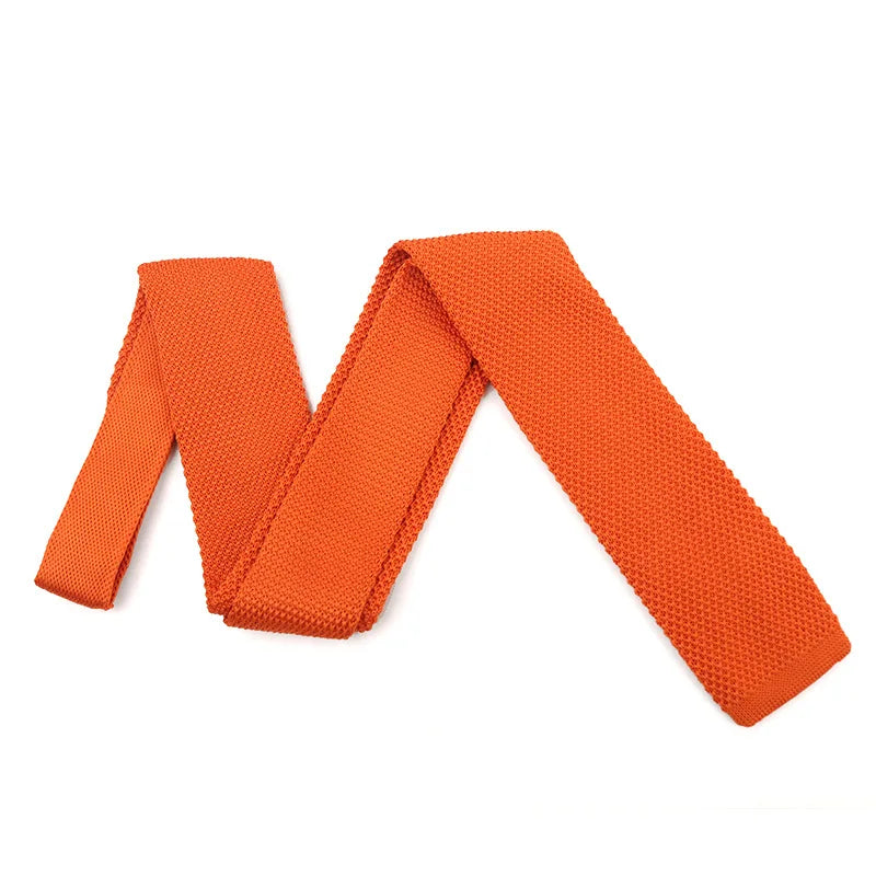 Cravates tricotées de couleur unie pour hommes cravates de mode mince plaine noir rouge cravate en tricot hommes femmes cou tricoté Cravatas