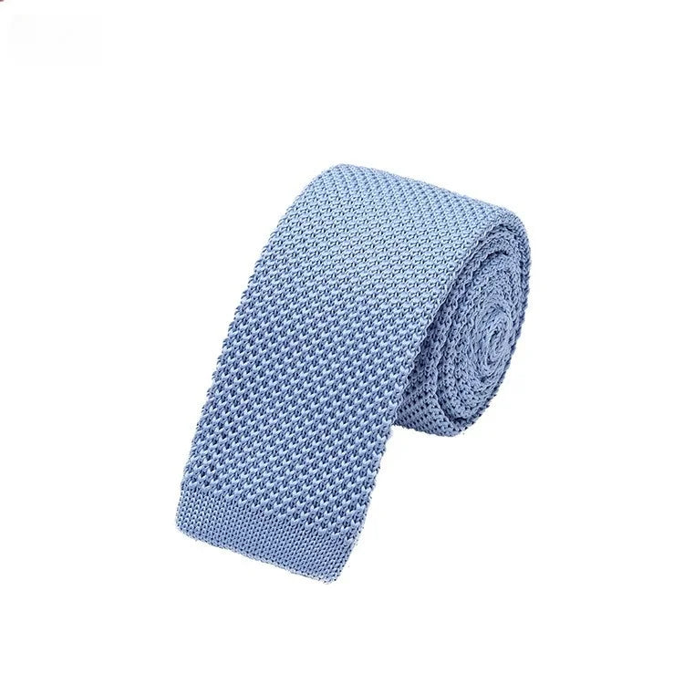 Cravates tricotées de couleur unie pour hommes cravates de mode mince plaine noir rouge cravate en tricot hommes femmes cou tricoté Cravatas