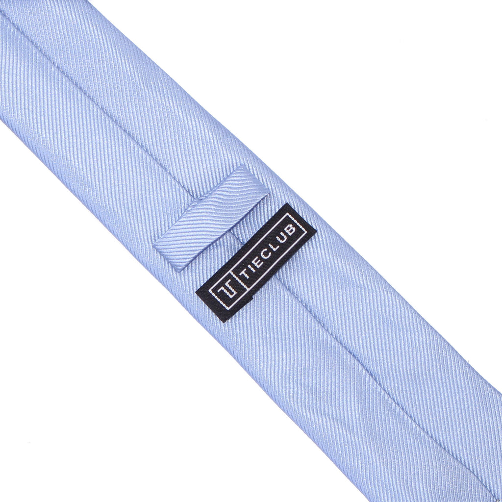 Cravate Bleu Ciel Unie en Soie