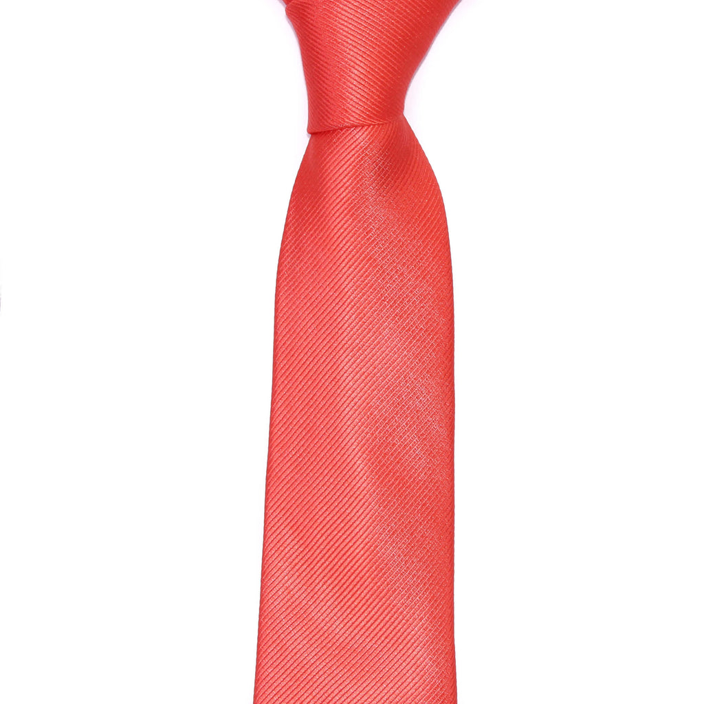 Cravate Corail Unie en Soie