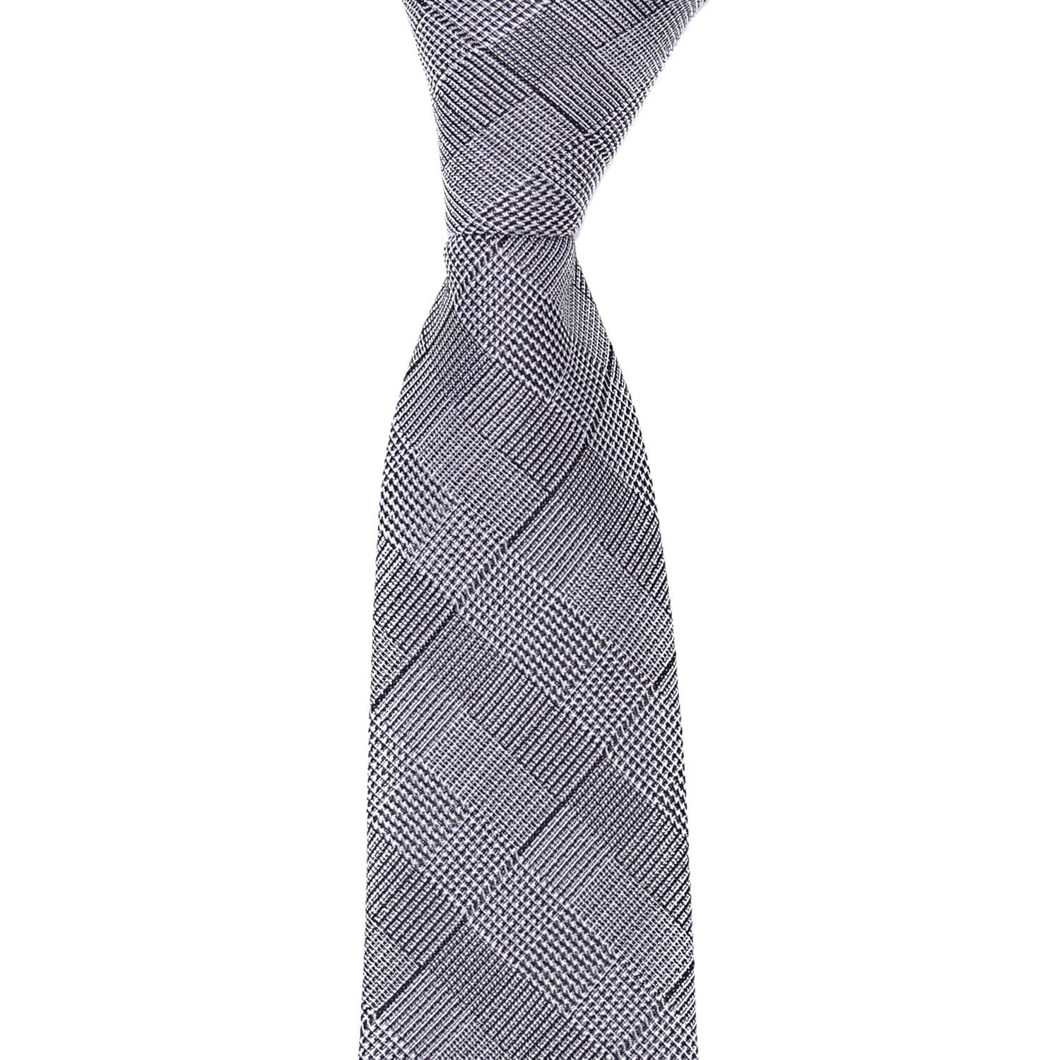 Cravate Prince de Galles Grise en Soie