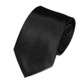 Cravate Noire Unie en Soie