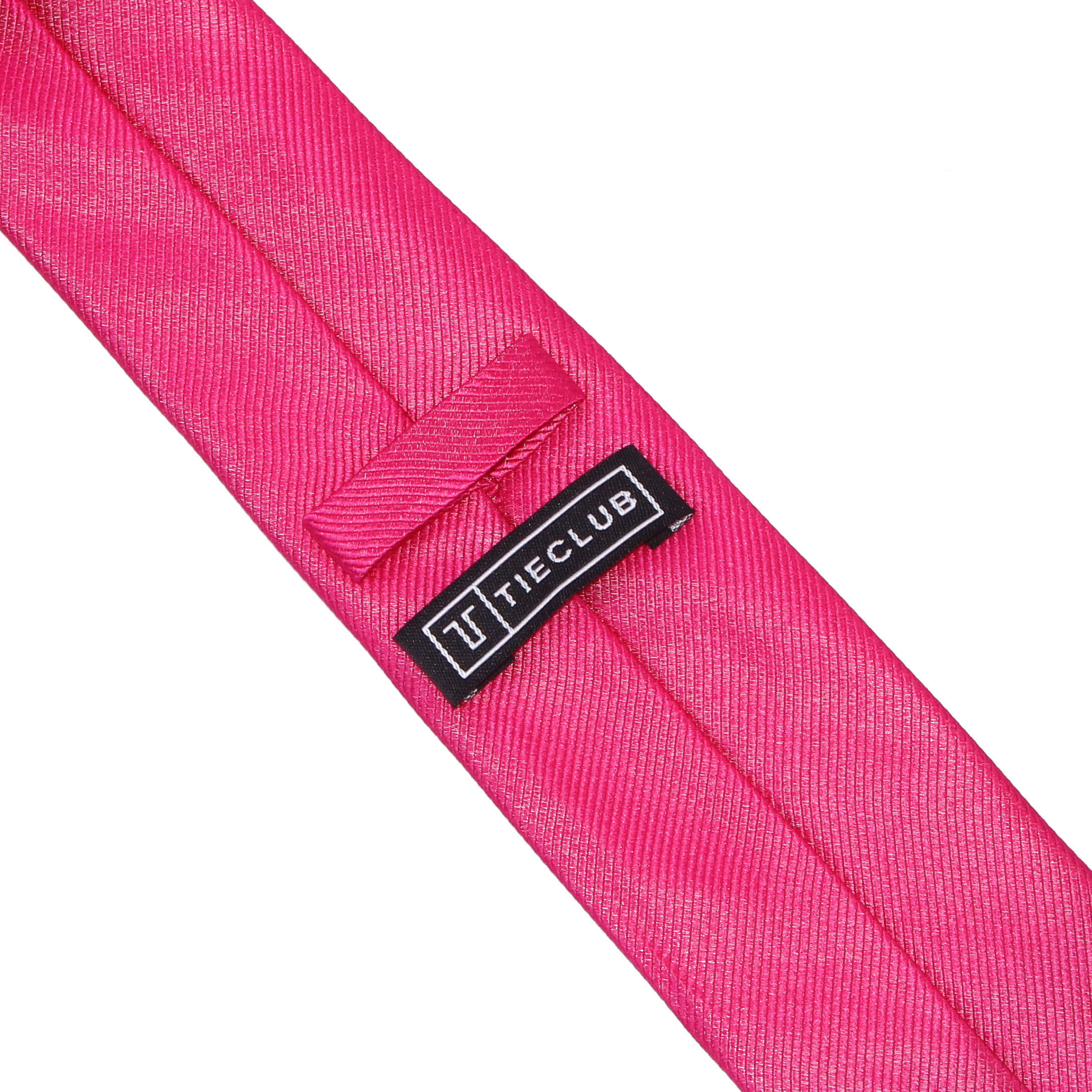 Cravate Rose Fuschia Unie en Soie