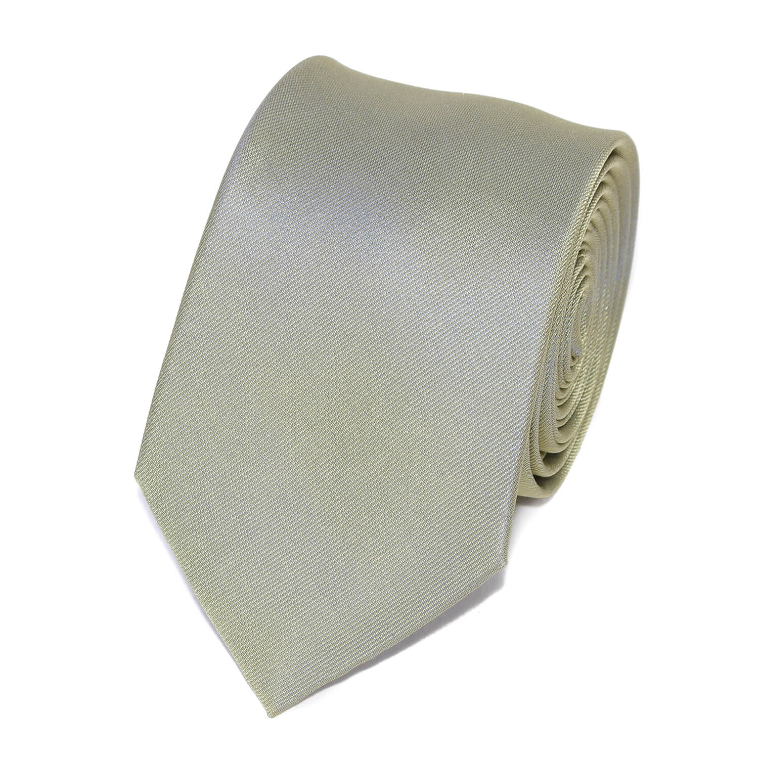 Cravate Vert Anis Unie en Soie