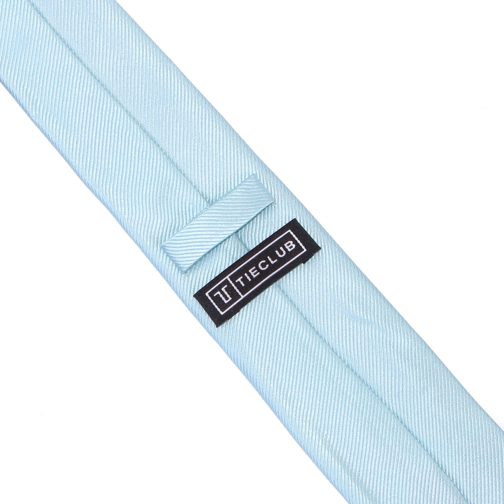 Cravate Vert d'Eau Unie en Soie