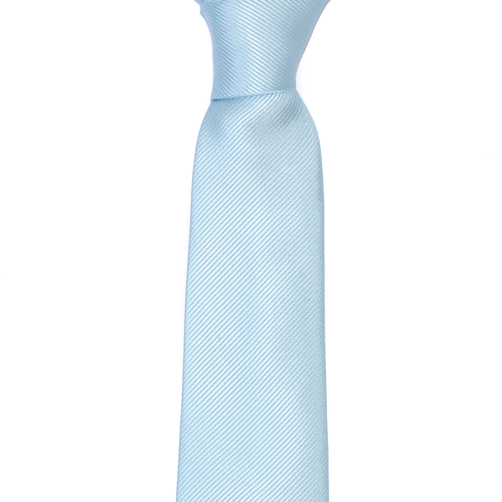 Cravate Vert d'Eau Unie en Soie