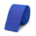 Cravate tricot homme bleu roi unie en microfibre, largeur 6 cm