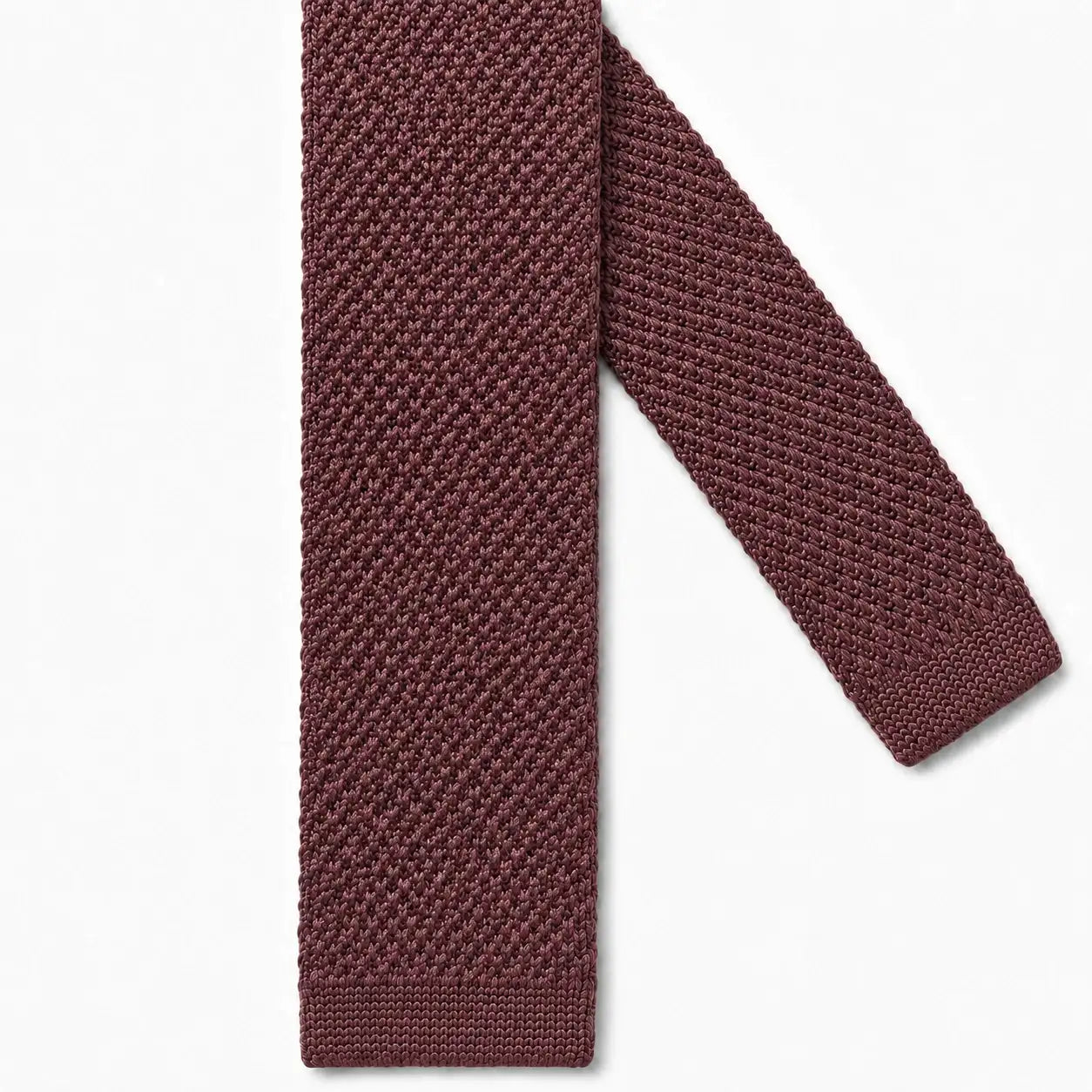 Cravate tricot marron café microfibre - vue 2