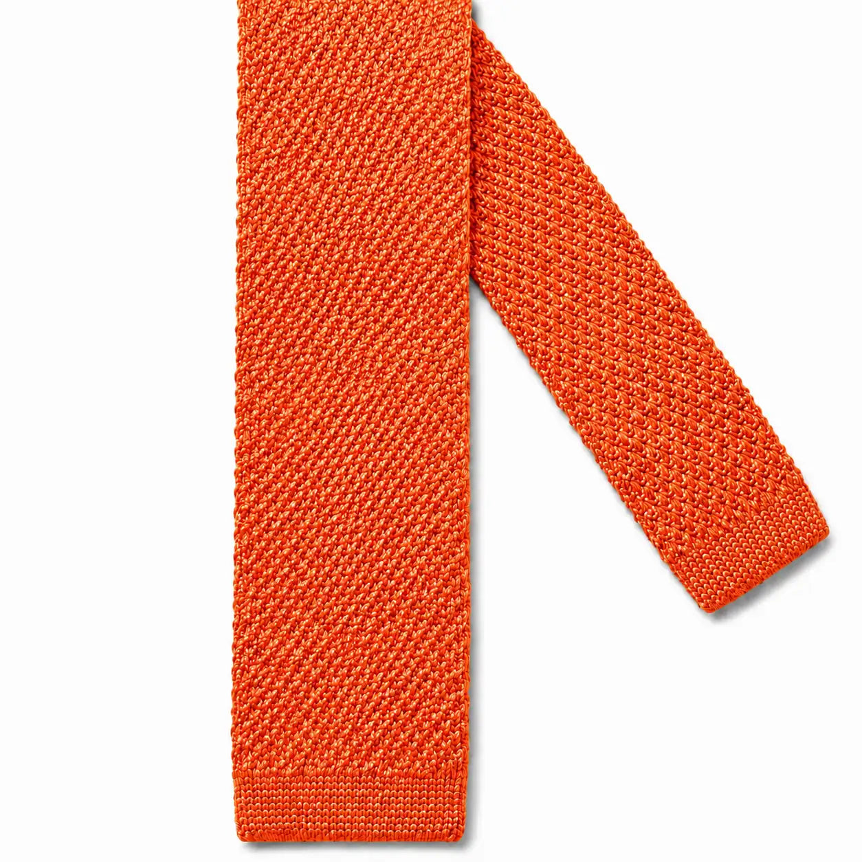 Cravate tricot orange microfibre - vue 2