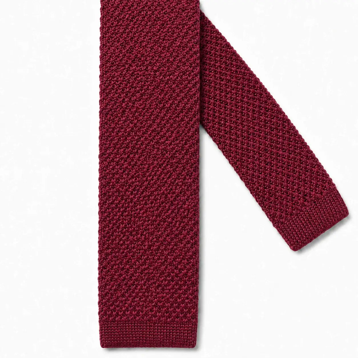 Cravate tricot bordeaux microfibre - vue 2