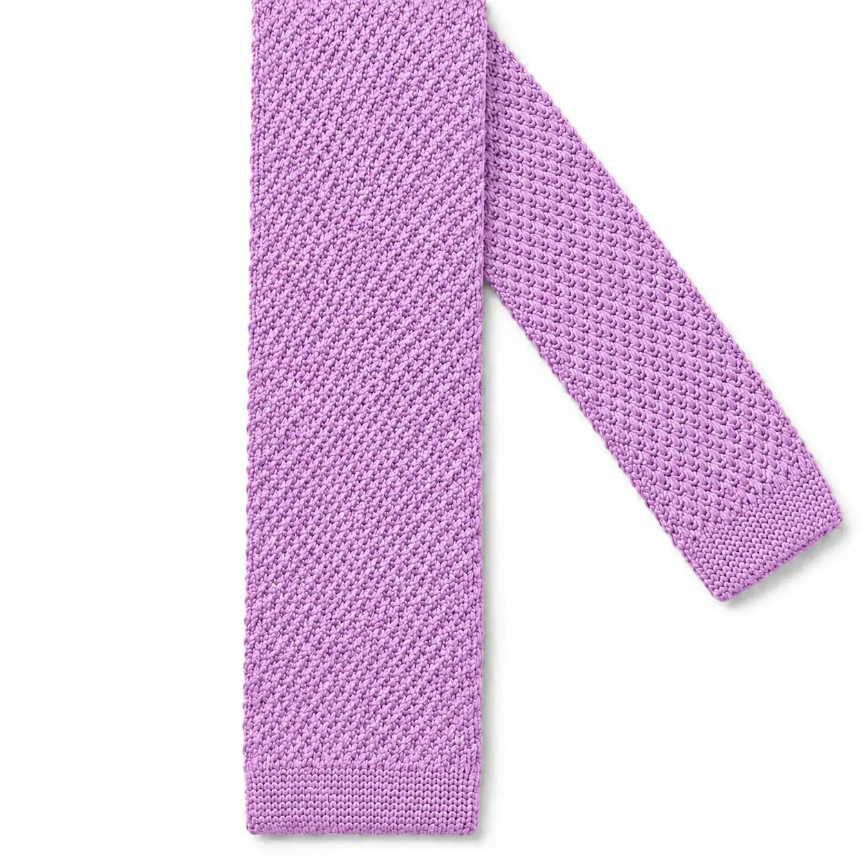 Cravate tricot lilas microfibre - vue 2