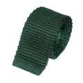Cravate Tricot Verte Unie en Soie