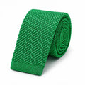 Cravate tricot homme verte unie en microfibre, largeur 6 cm
