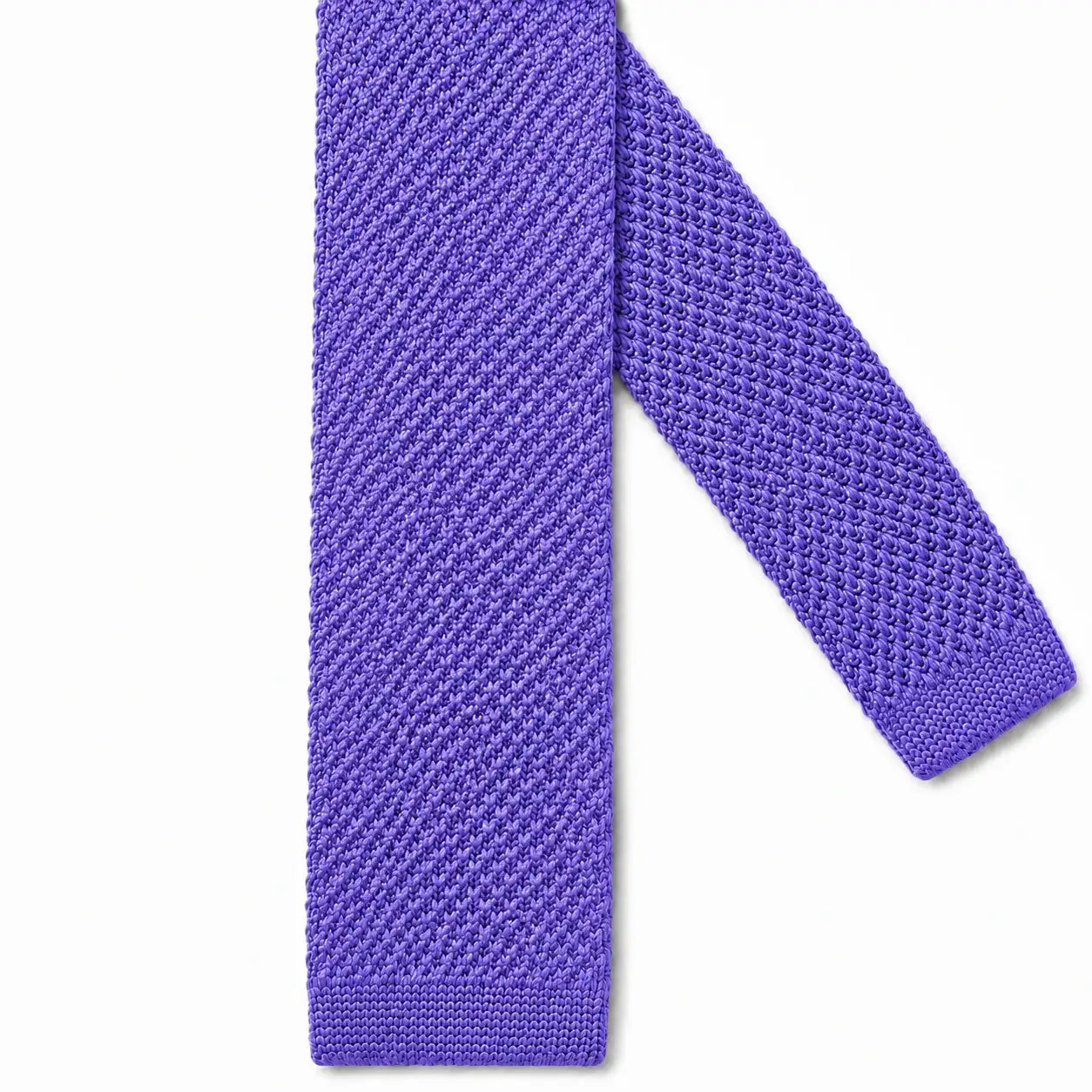 Cravate tricot violette microfibre - vue 2