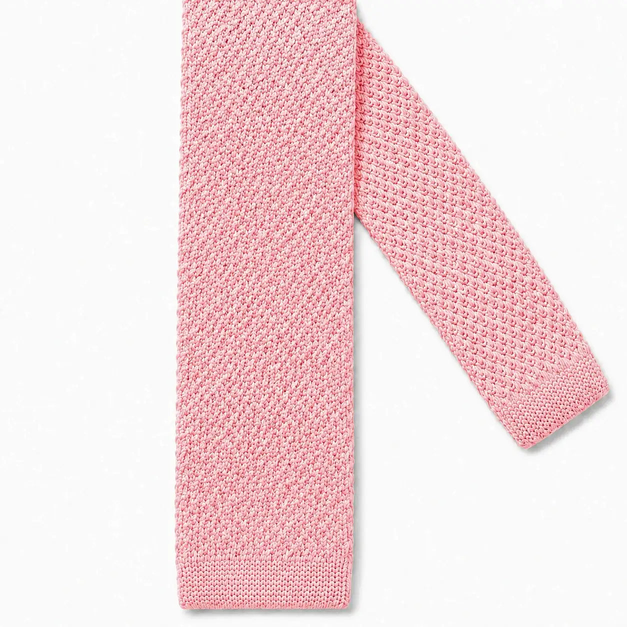 Cravate tricot rose corail microfibre - vue 2