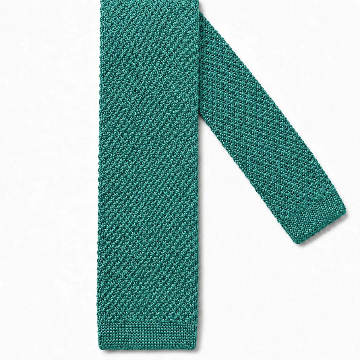 Cravate tricot turquoise microfibre - vue 2