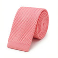 Cravate en Tricot Rose Corail - Maille Texturée Unie pour Homme