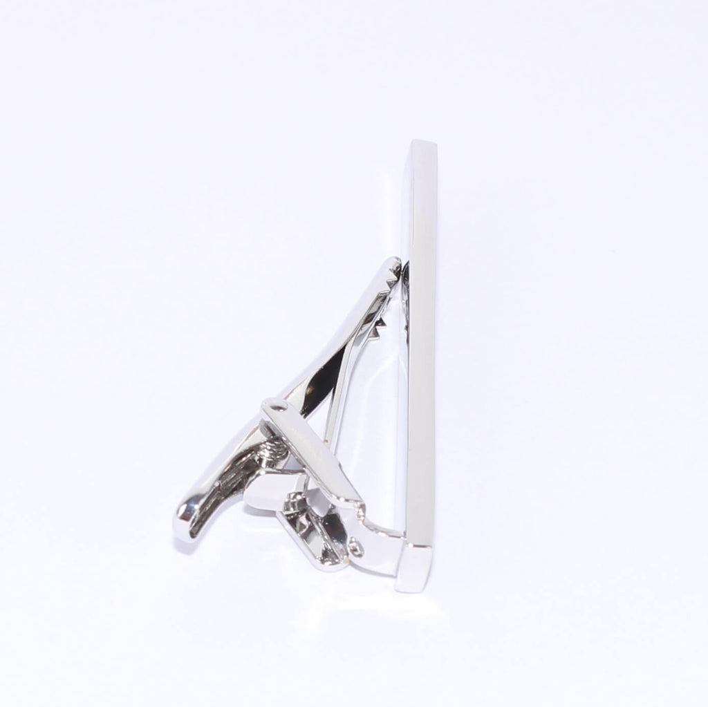 Pince à cravate classique argentée