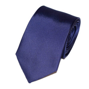 cravate homme bleu marine unie en soie