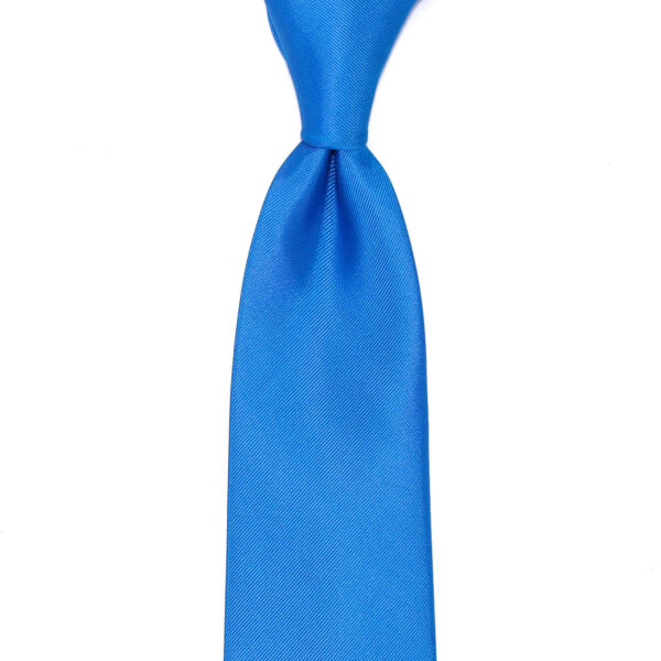 cravate homme bleu roi unie en soie nouée