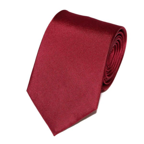 cravate homme bordeaux unie en soie