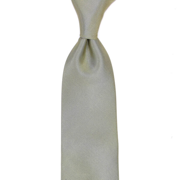 cravate homme vert anis unie en soie nouée